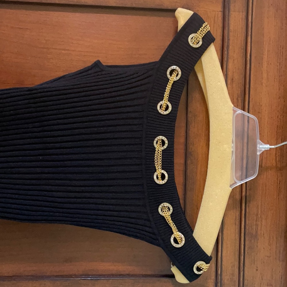 Boston Proper blk sweater rhinestone detail/new